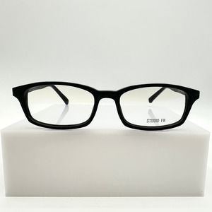 Studio FB W10 BLA Full Rim Rectangular Black Eyeglass Frames 52-17-145